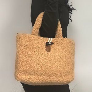 Cute Fluffy Tote Bag, Plush Tote bag, Handbag Women's Trendy Shoulder Bag With R